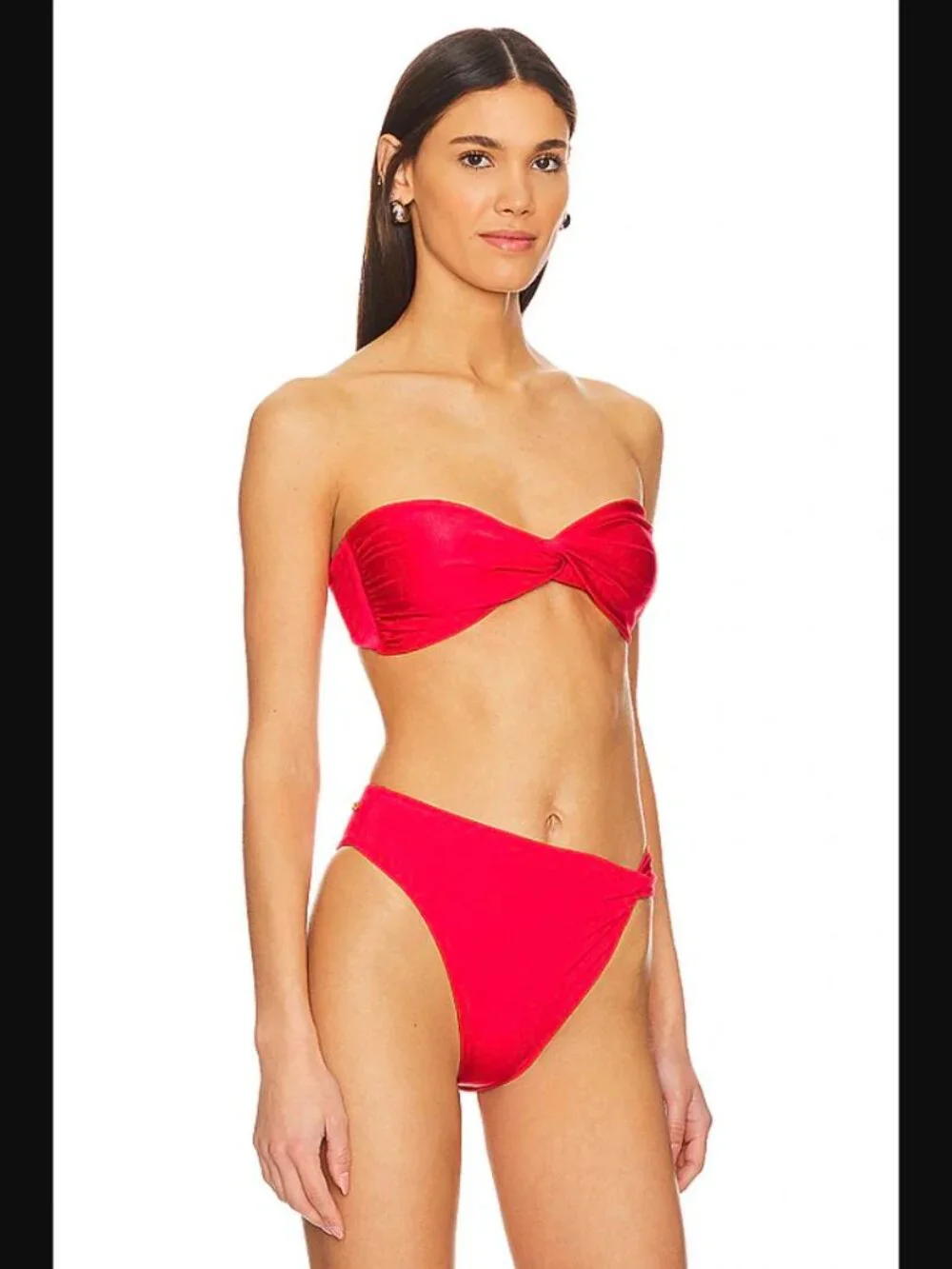 Baobab Vera Bandeau Bikini Top & Bottom Set Cherry Red S